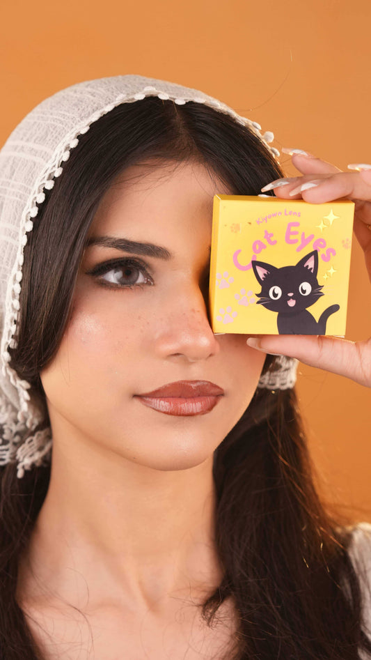 Charcoal Cat  Eyes Soft Lens